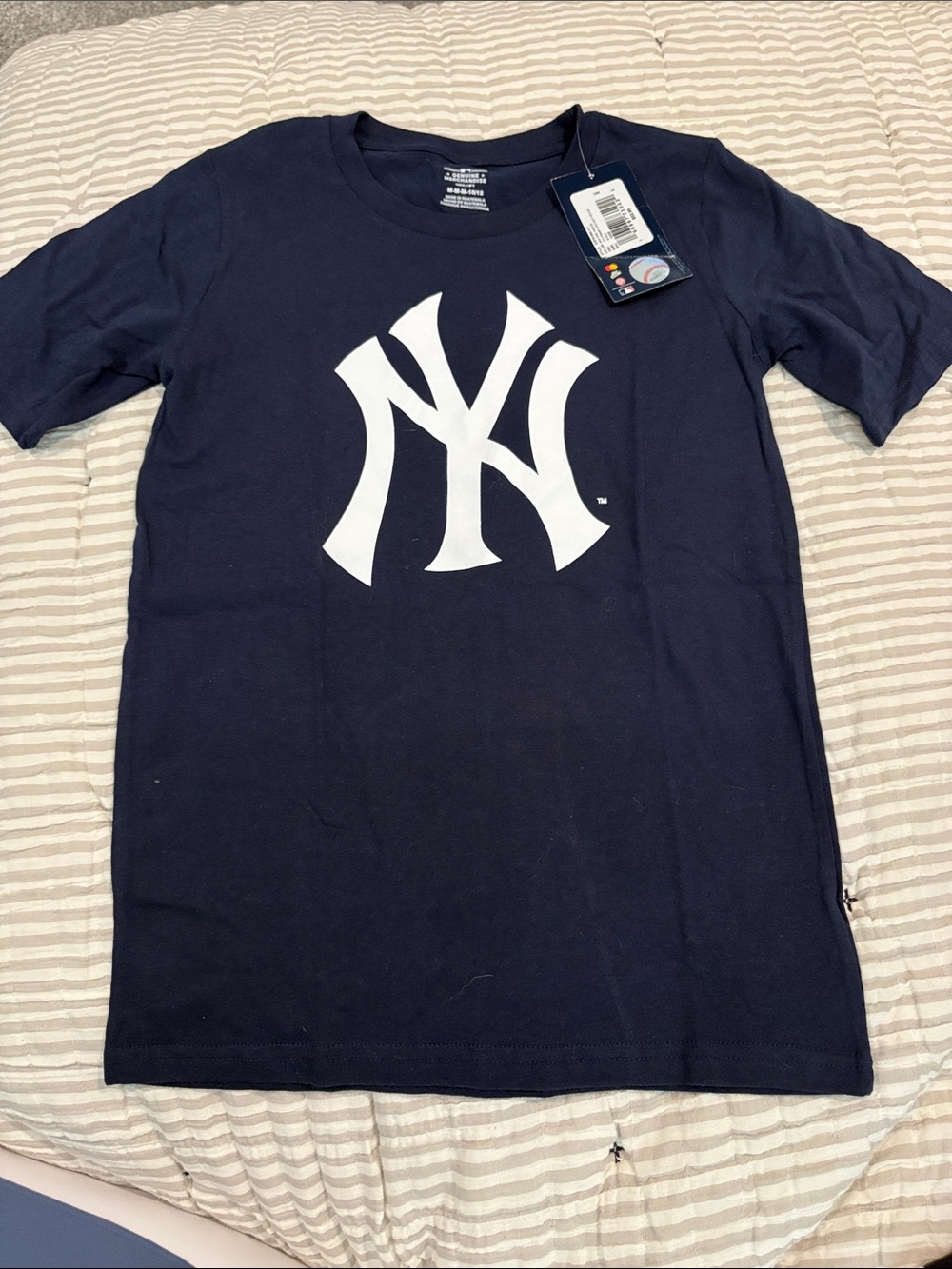 Genuine Merchandise Navy Tee with White Team Logo NWT